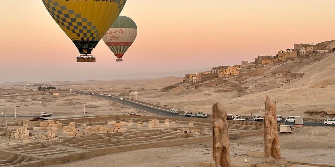 Experience the thrill of floating high above the iconic landscapes of Luxor, where the Nile River meets the remnants of ancient civilizations. After your exhilarating balloon ride, explore the captivating attractions of the West Bank, including the Valley of the Kings and the Temple of Hatshepsut.